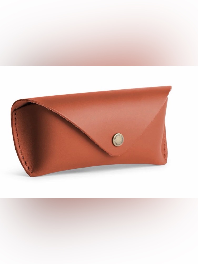Dark Brown Leather Sunglasses Case